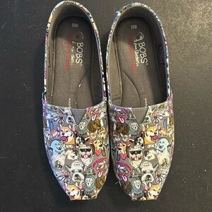 BOBS Skechers Dog Print Slip On Shoes Size 9.5
